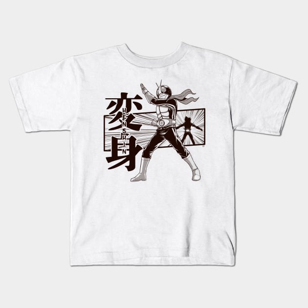 Henshin! Kids T-Shirt by juanotron